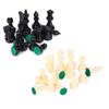 Plastic Chessmen Set International Chess Game Complete Chessmen Set Black&White