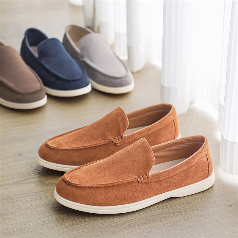 Fashion Men's Suede Leather Loafers Classic Lightweight Soft Males Slip on Driving Flats Comfort Casual Walking Shoes Zapatillas Hombre