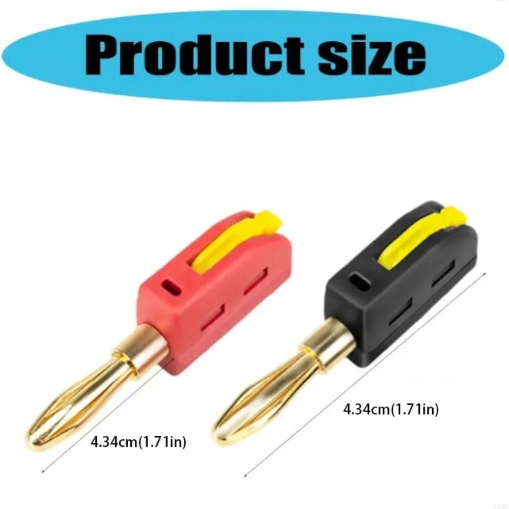 Gold Plated Contacts 4mm Banana Connector No Solder Banana Plug  Electronic Classroom Experiments