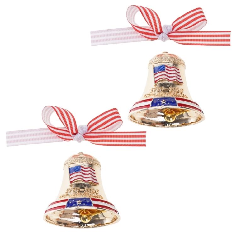 250th Anniversary Metal Bell Decoration Christmas Tree Bell Ornament For Holiday Tree Mantels Festival Home Decorations