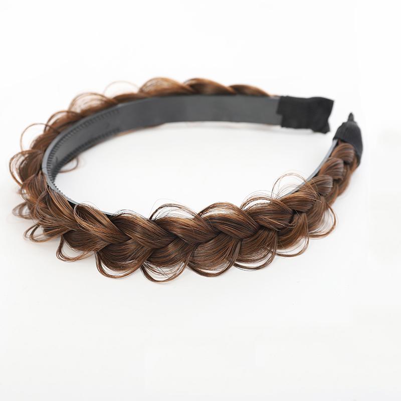 Damen Haarband Fischgrätenzopf Faule Perücke Twist Zopf Stirnband Haarnadel Böhmische Mode Rutschfester Kopfschmuck Braut Haarschmuck