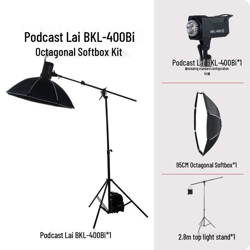 Holofote Yingbang 400W para Transmissão ao Vivo - Luz Suave de Preenchimento para Fotografia e Beleza