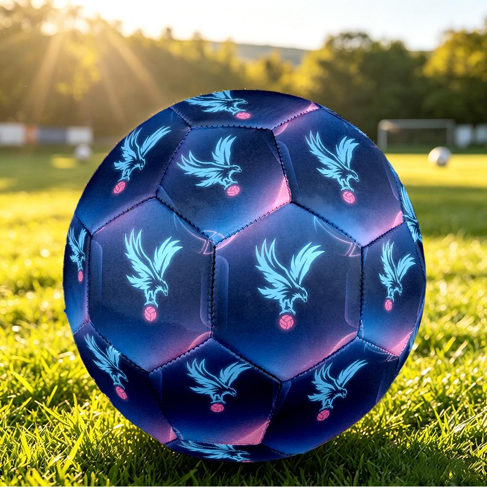 Pallone da Calcio Stampato Crystal Palace Taglia 5, Antiscivolo, Pallone da Partita per Adulti, Souvenir per i tifosi di Calcio