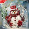 Christmas Snowman Sun Catcher. Window hanging decor for bedroom, living room & patio.