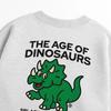 Seupeullaesikodeu Heavy Crew Neck Sweatshirt Melange White - Triceratops