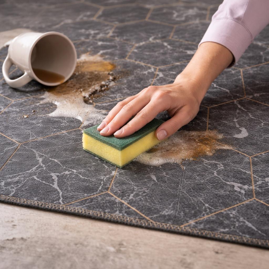 [5] Carpet for Home Kitchen PVC Kitchen Runner 80x220cm Allvo D7621