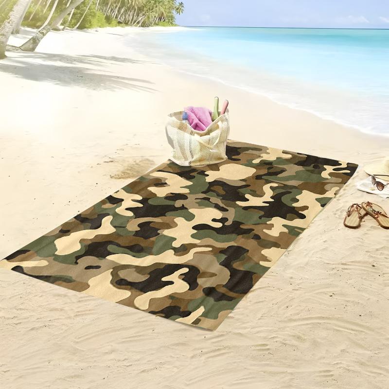 Serviette de plage surdimensionnée de luxe Camouflage pour piscine, plage, complexe hôtelier, vacances, tropicale, imperméable, séchage rapide, accessoires de voyage 80x160cm