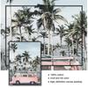 Painting Decoration Picture Scandinavian Home Decor Ocean Landscape Canvas Poster Nordic Style Beach Pink Bus Wall Art Print