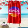 Coca-Cola Gradient Logo Towel Beach Towel Quick-drying for Travel Outdoor Sports Jogging Beach and Swimming