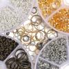 1 Box Metal Open Jump Rings Kit Gold Silver Color Double Loops Split Rings For DIY Bracelet Earring Making Connector Accessories