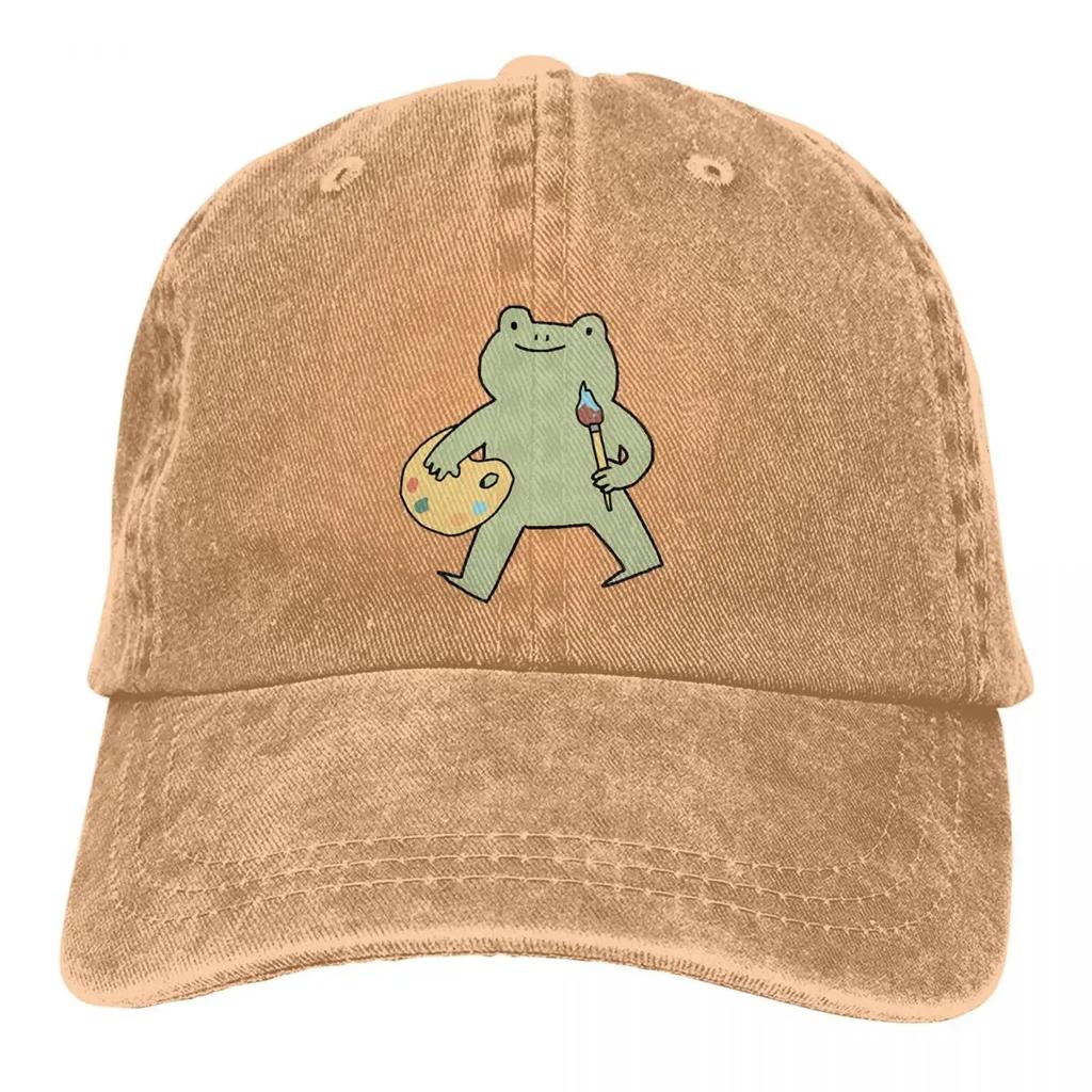 Frog Artist Baseball Caps Peaked Cap Sun Shade Hats for Men
