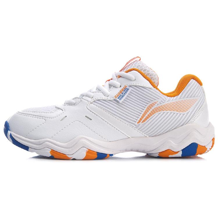 New LINING Badminton Shoes Women's Low top White/Orange AYTR008-1