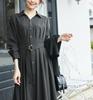 ROPE PICNIC Long Sleeve Dress Available in 3 Sizes Women's Shirt-Conscious (GDE54150, Charcoal, 06)