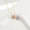 Elegant Rhinestone Flower Titanium Steel Necklace: Fashionable and Stylish Clavicle Chain for Women