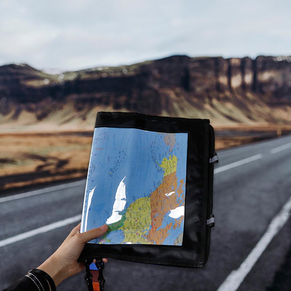 Waterproof Trail Map Case Foldable Transparent Document Bag Outdoor Map Storage Bag For Adventure Camping Travel Hiking