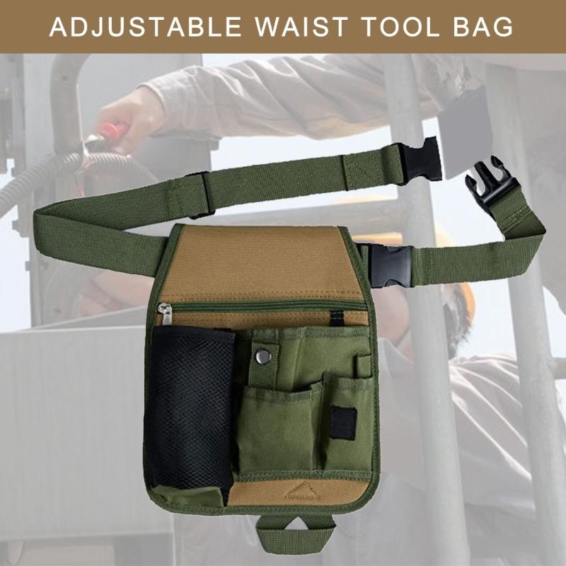 Professional Garden Tool Waist Pouch Tool Organizers with 6 Storage Pockets for Efficient Tool Management