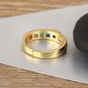 Nidin Classic New Design Inlaid Colorful Zircon Rings For Female Male Aesthetic Adjustable Finger Jewelry Anniversary Party Gift