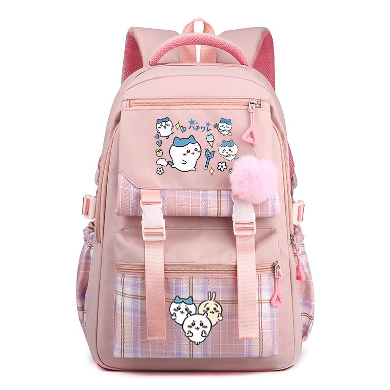Jiikawa Wow School Bag New Chiikawa Girls Backpack for Primary and Secondary School Students Cute College Style Backpack