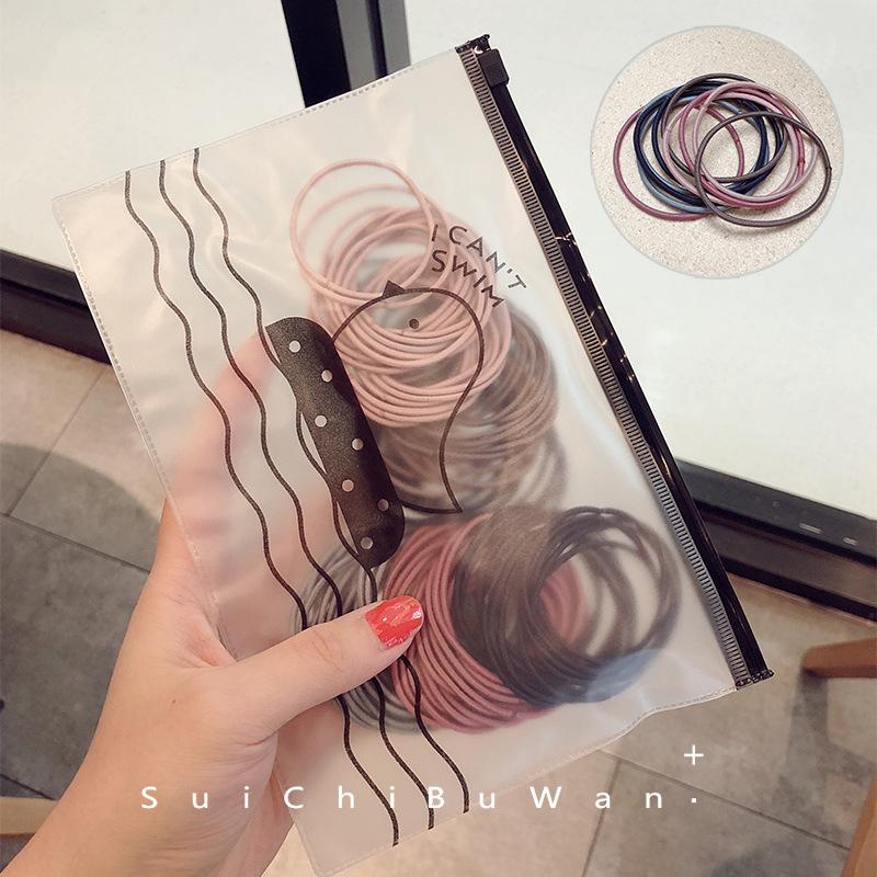 Korean Style Simple Elastic Hair Tie – Small, Thin High Elastic Band for Girls, Basic Hair Ring Headwear