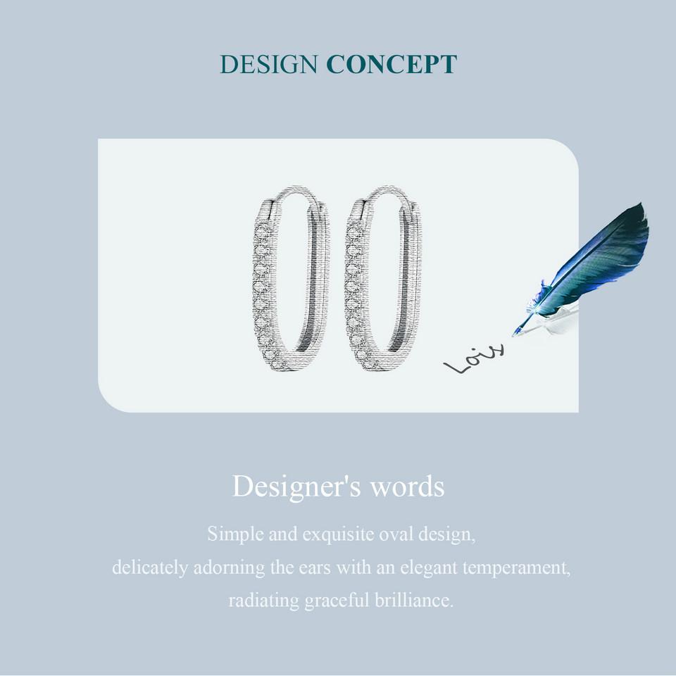 BAMOER 925 Ασήμι 925 Ορθογώνια Σκουλαρίκια Κλιπ Κομψά Κρικάκια με Ζιργκόν για Γυναίκες Δώρο Κοσμημάτων Γάμου/Αρραβώνα