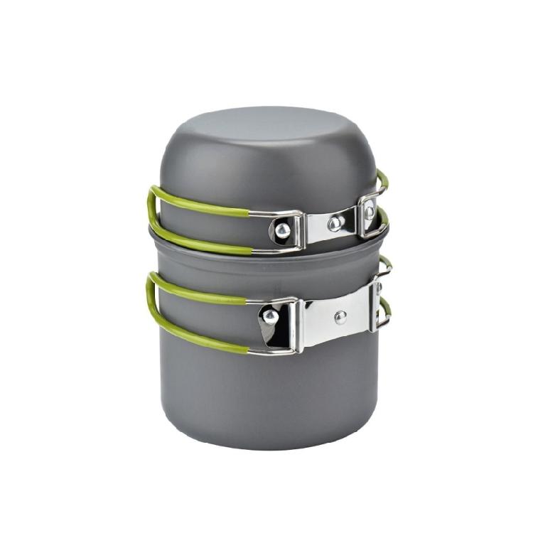 Portable Camping Cooking Utensil with Folding Handle Outdoor Tableware Pot Backpacking Pots and Pans Easy to Use