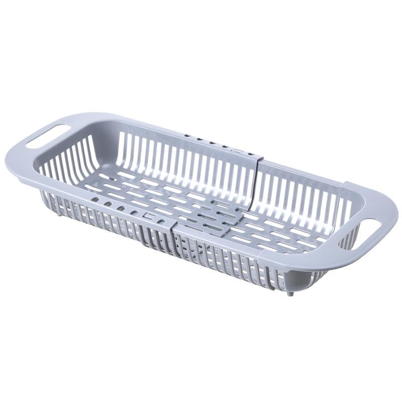Adjustable Telescopic Vegetable Washing & Storage Rack - Household Kitchen Dishwashing Basket