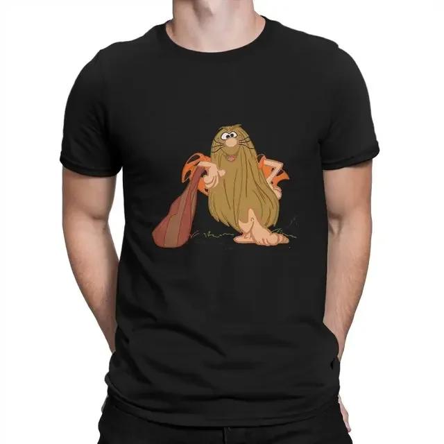 Funny Captain Caveman Cavey 1980s Cartoon Print Tops Men Clothing Ropa Hombre Camisetas Hanna Barbera Graphic TShirt Oversized
