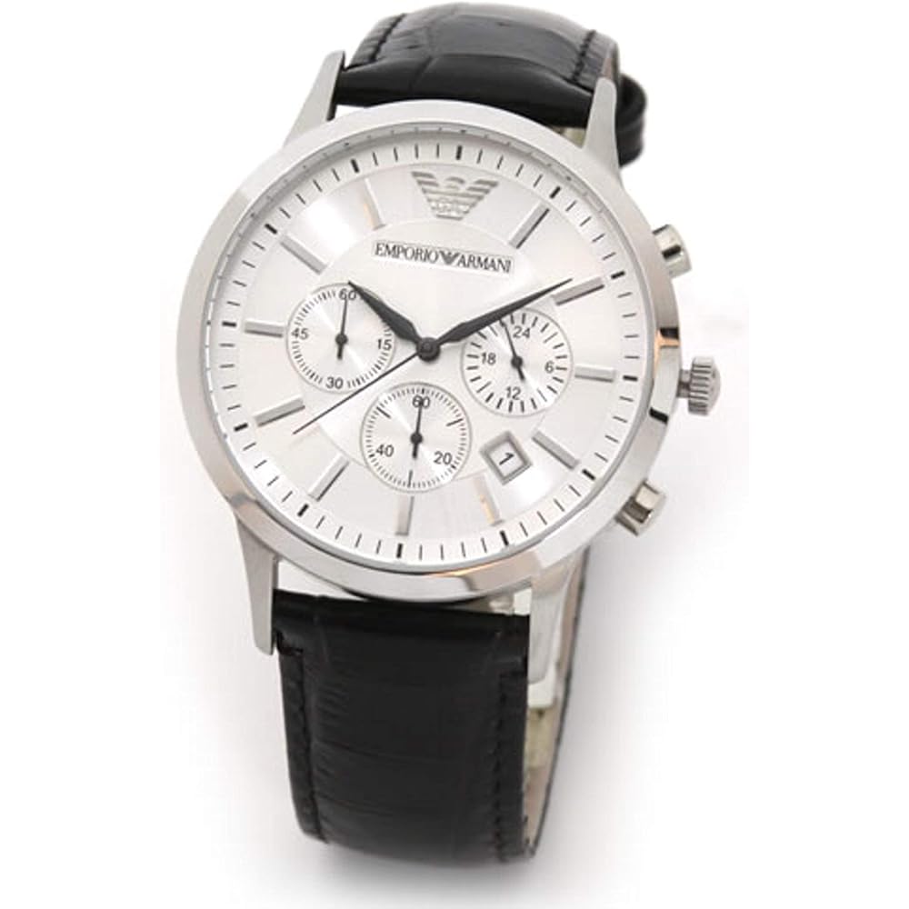 Emporio Armani AR2432 Men s Watch Stainless Steel Case Black Dial Quartz Movement