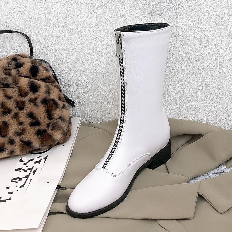 Women's Low-heeled Short Boots Autumn and Winter New Thick-heeled Large-size Comfortable Casual Short Boots