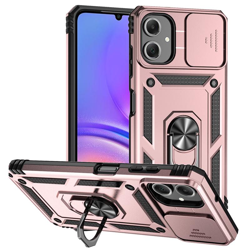For Samsung Galaxy A07 Case Slide Lens Protector Armor Phone Cover for Sumsung A07 A 07 GalaxyA07 4G Ring Stand Shockproof Funda
