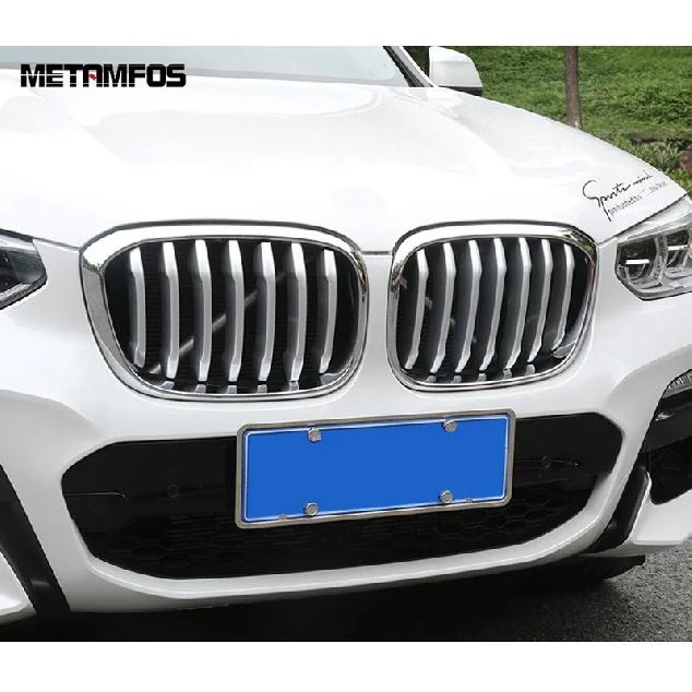 For BMW X3 2018    Matte Front Bumper Mesh ert Grille Racing Grill Molding Trim Exterior Accessories Car Styling