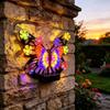 Solar Powered Solar Wall Light Butterfly Shape Outdoor Wall Decor Garden Decor Light  Garden Fence