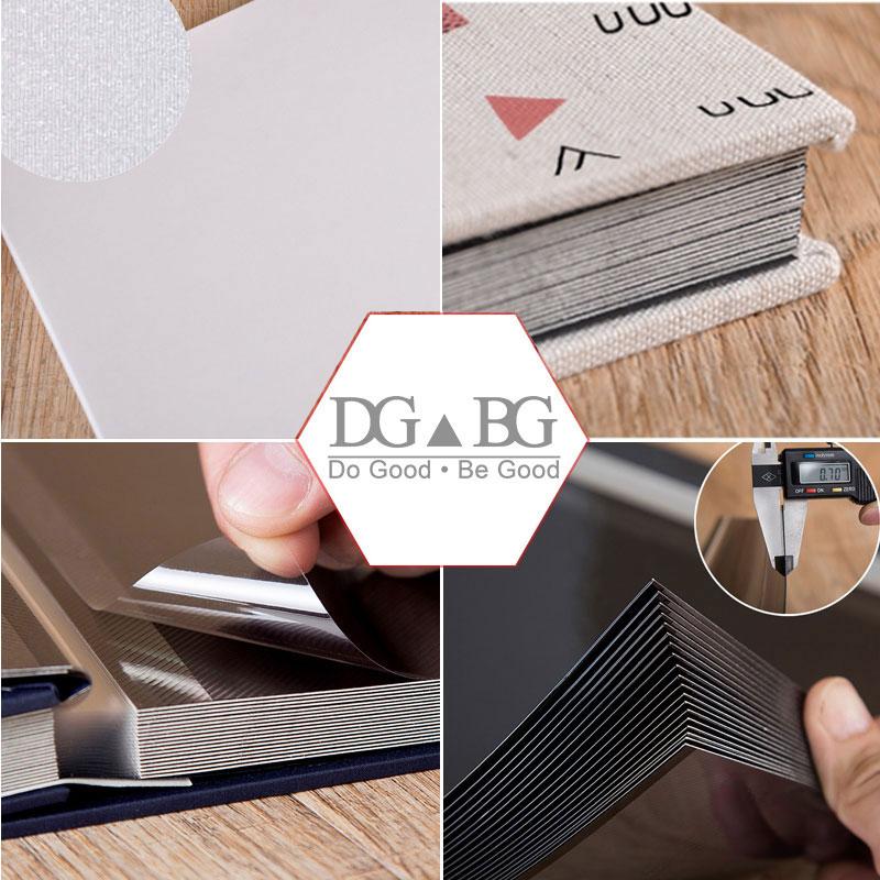 Album Photos Scrapbook Self Adhesive 12 15 18 Inch DIY Linen Hardcover Photo Album 40 Magnetic Double Sided Pages White Black