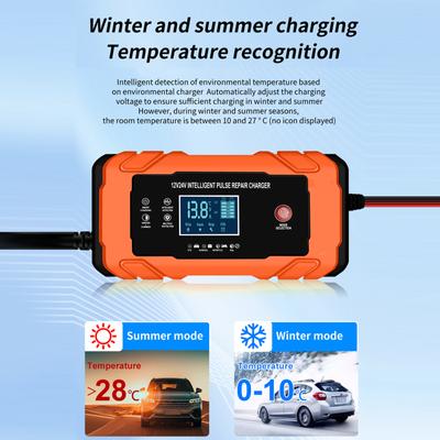 Chargeur de Batterie de Voiture, Chargeur de Batterie Intelligent 12V et 24V Mainteneur de Batterie Automobile Entretien