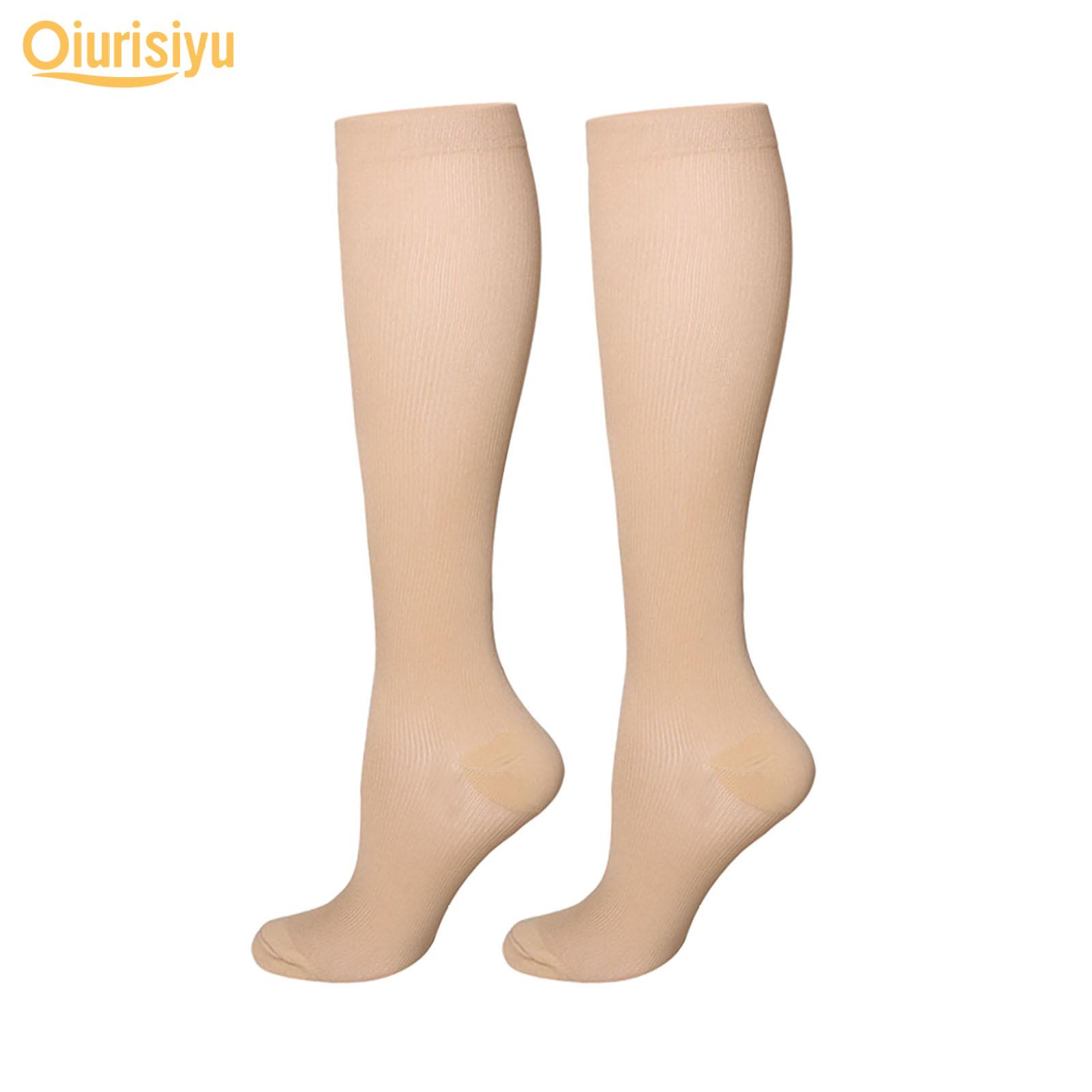 

Женские однотонные спортивные компрессионные чулки L/XL