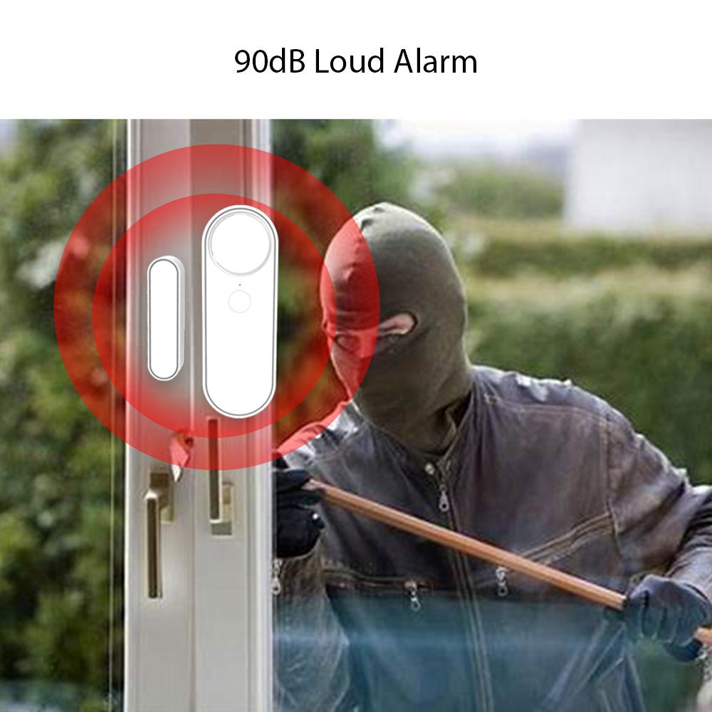 4 Pack Mini Door Window Alarm Home Security TY APP 2.4G WIFI Wireless Magnetic Sensor Anti-Theft