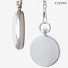 CREPHA Pocket Watch for Men, Japanese Movement, 50mm, Simple Design, Battery Operated, Stainless Steel, Analog, White Dial, Business, Silver