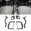 Car Air Outlet Trim Set with Carbon Pattern Finish for F55 F56 F57, 6 Piece Dashboard Accent and ABS Interior Surround for Cabin Styling and Display