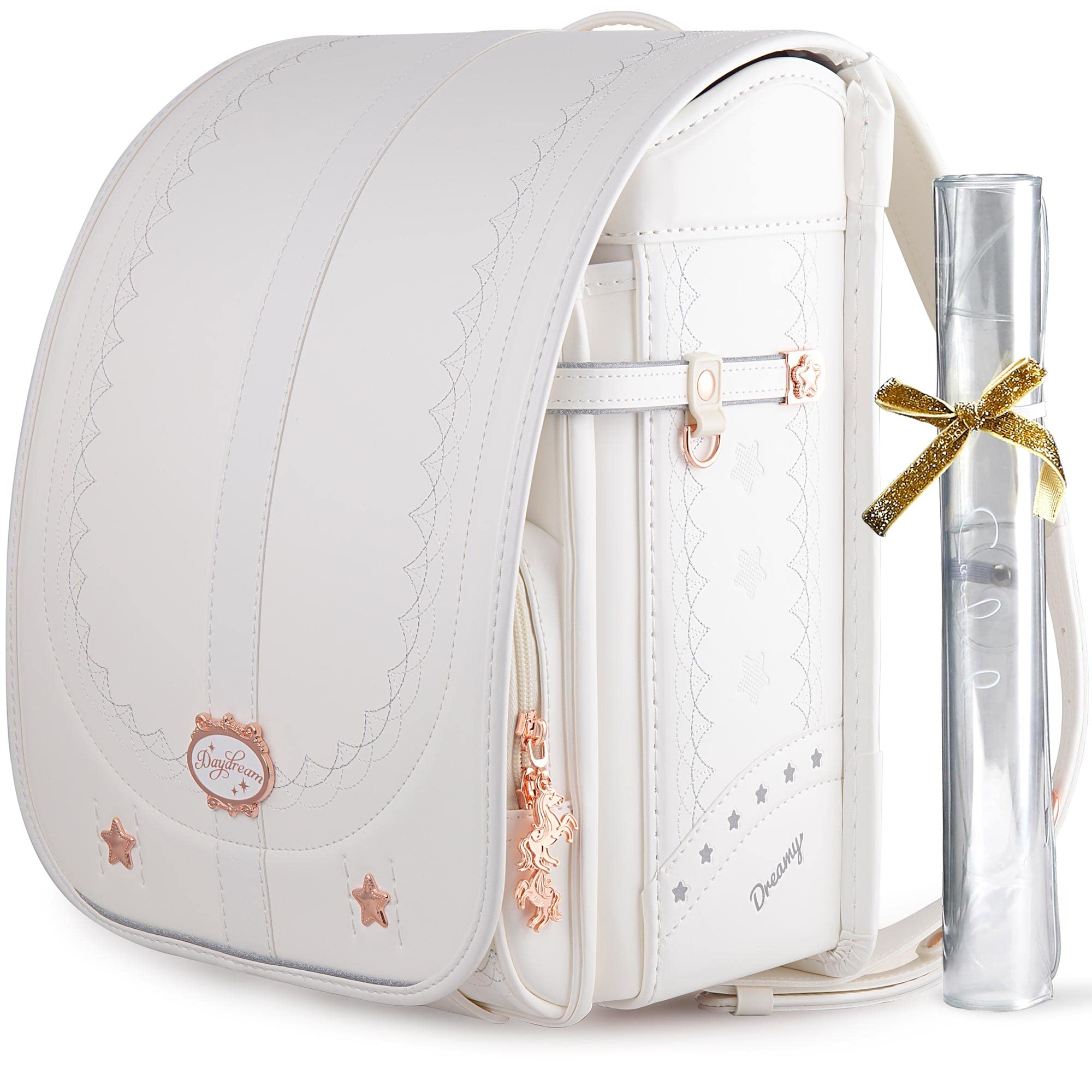 

Coulomb Latest Unicorn Model School Bag Randoseru Premium Synthetic Leather with Transparent Cover