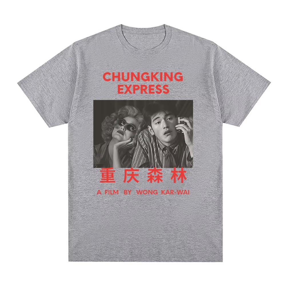 

Чунцинский экспресс Вонг Карвай Смешная графическая футболка Мужская Женская Одежда Мода Винтажная Футболка с коротким рукавом Хлопковые футболки S