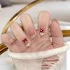 Cat-eye Wearable Nail Patches Ins Style Handmade Manicure Patches Fake Nails New Year Red Environmental Protection