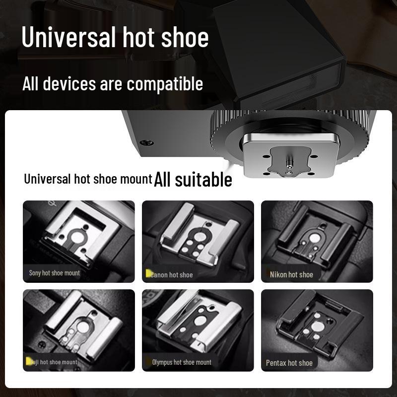 Universal Mini On-Camera Flash Light for Sony, Fujifilm, Canon, Nikon, Panasonic.