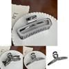 High-end Large Hair Claw Clip In Shiny Silver Resin For Effortless Elegant Hairstyles