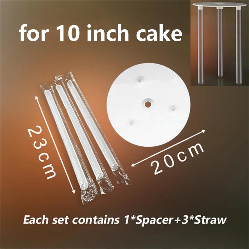 Mehrschichtiger Kuchenständer Aufgehängte Dichtung Kuchenetagenstütze Kuchen Dübelstäbe Set Kuchenständer Stützstrohrahmen DIY Kuchen Deko