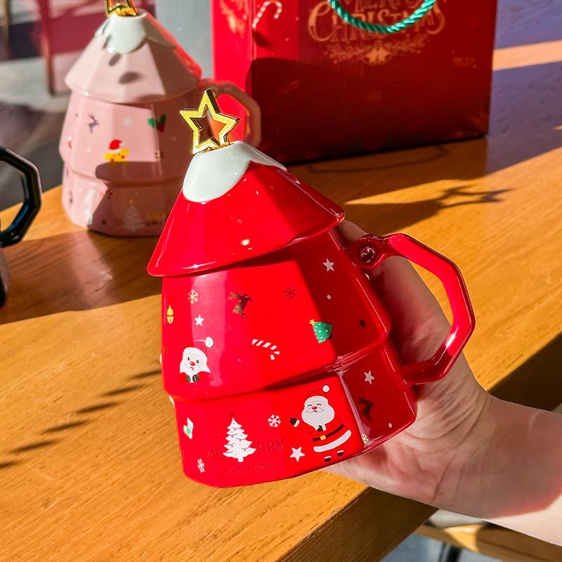 

Christmas Tree Ceramic Mug Gift for Girls Birthdays or Best Friend Ceremonies Standard