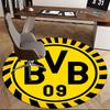 BVB,Dortmund Chair Mat Round Rug Office Carpet, Non Slip, Suitable for Living Rooms, Bedrooms Decor.1205016a