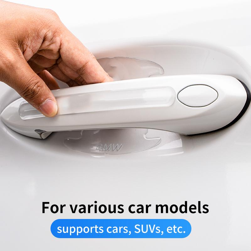 8pcs Car Door Sticker Door Handle Protection For BMW Series F10 F11 G30 G31 G20 F30 F31 F34 X1 X3 X4 X5 X6 E60 E90 E91 92 E93