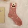 Socks Pure Cotton Tube Socks Spring And Autumn Internet Celebrities Cute Three-Dimensional Cartoon Girl College Style Cotton Stockings