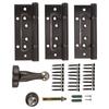 5 Inch Door Hinge Kit with Magnetic Door Stop Metal Quiet Strong Load Bearing Door Hinge for Bedroom