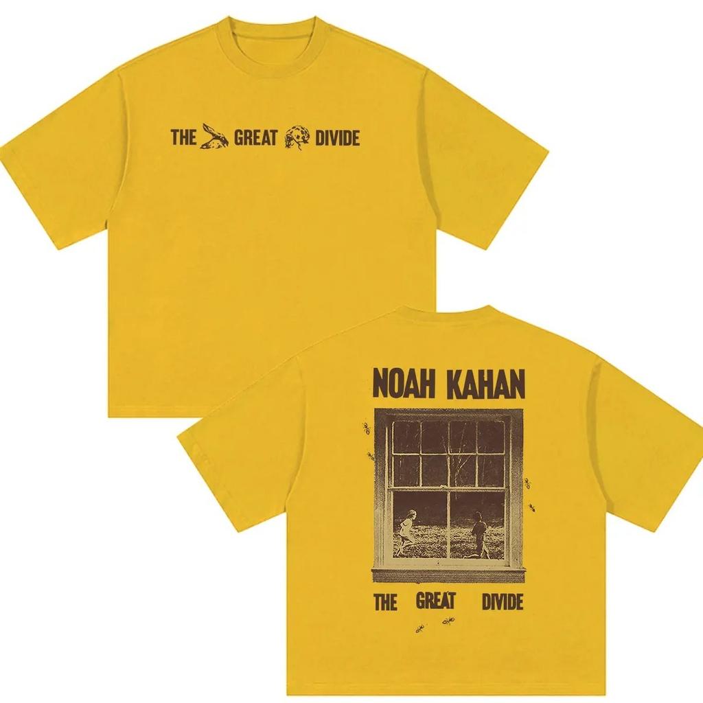 Noah Kahan The Great Divide Tour 2026 Graphic T Shirts Men's Women Harajuku Vintage Hip Hop Oversized Cotton T-shirt Streetwear